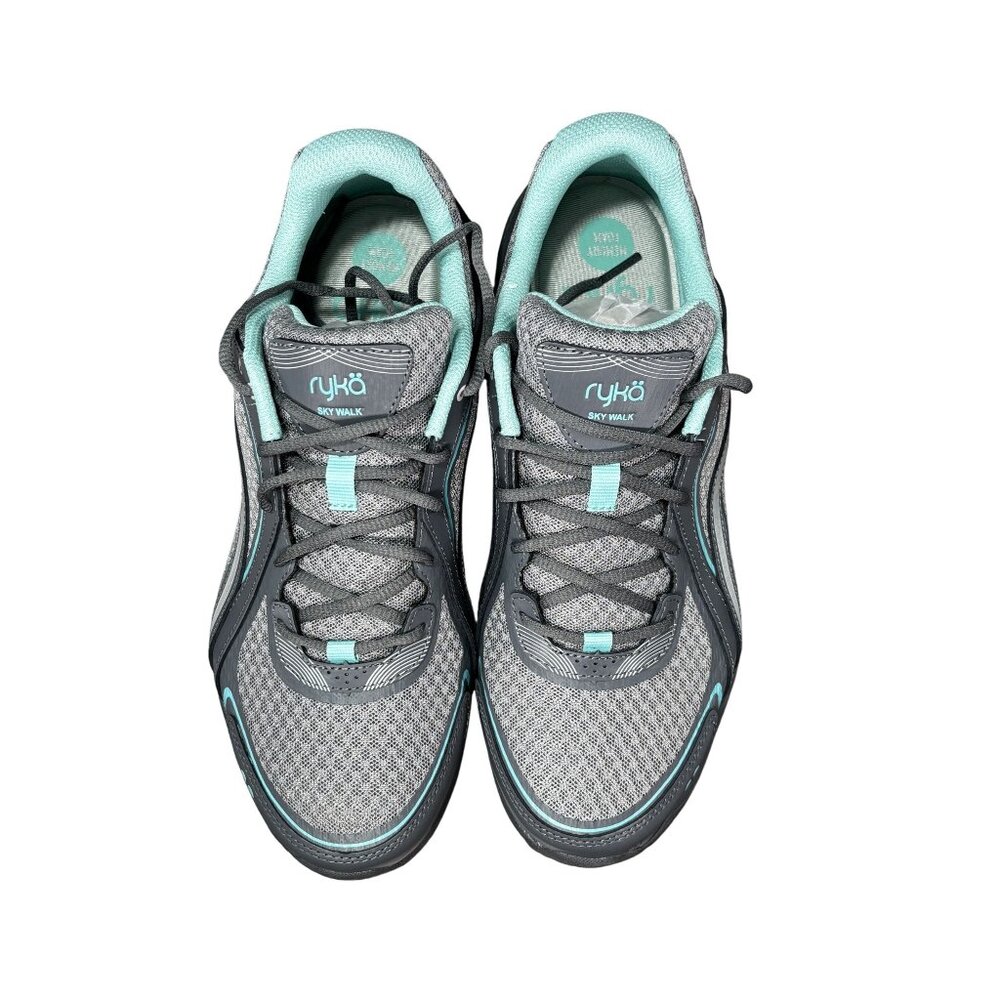 Ryka Sky Walk Womens Walking Shoes Grey/Aqua Size 10M